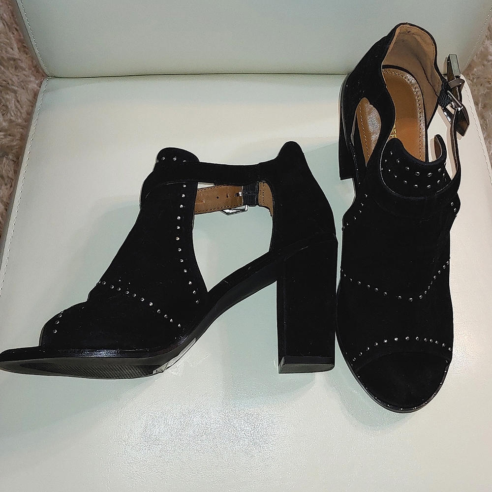 Faux Suede Heeled Sandal